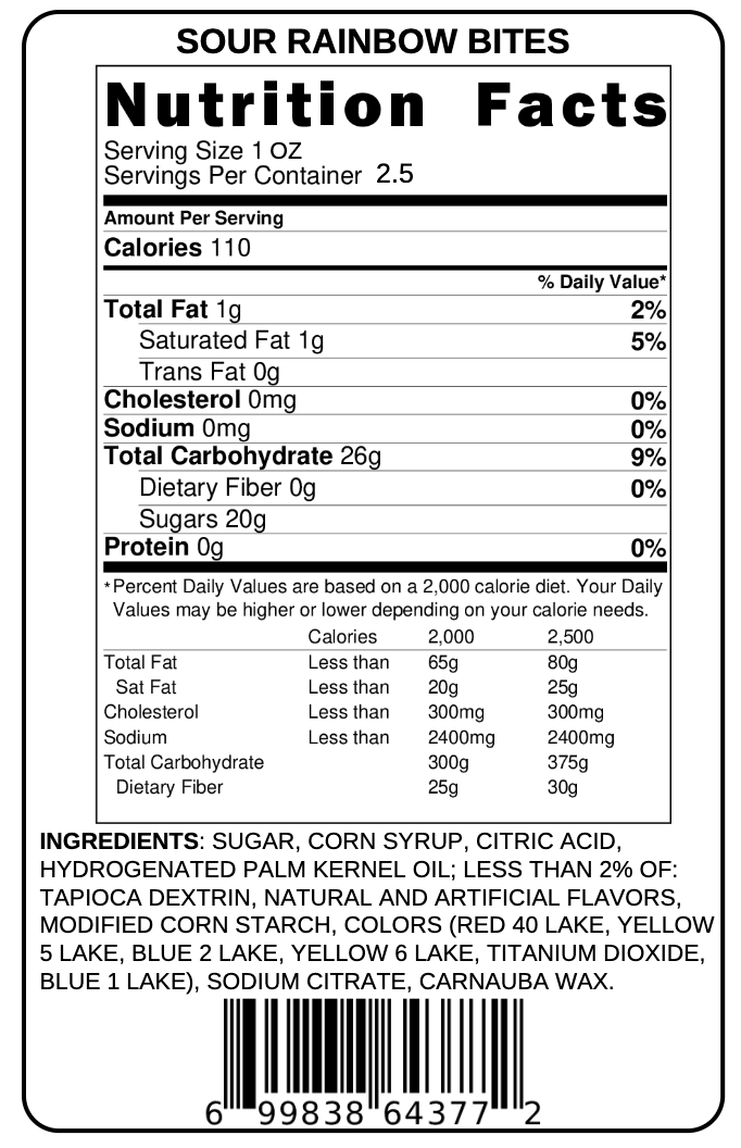 Sour Rainbow Bites